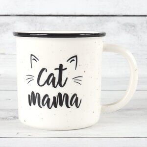 Cat MaMa Mug - Embossed, Farmhouse, Holds 8 oz